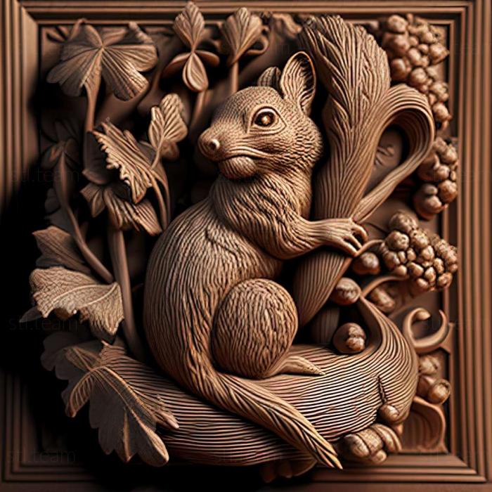 3D model squirrel (STL)